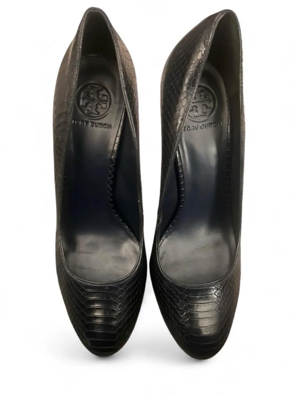 Tory Burch GG Embossed Navy Pumps